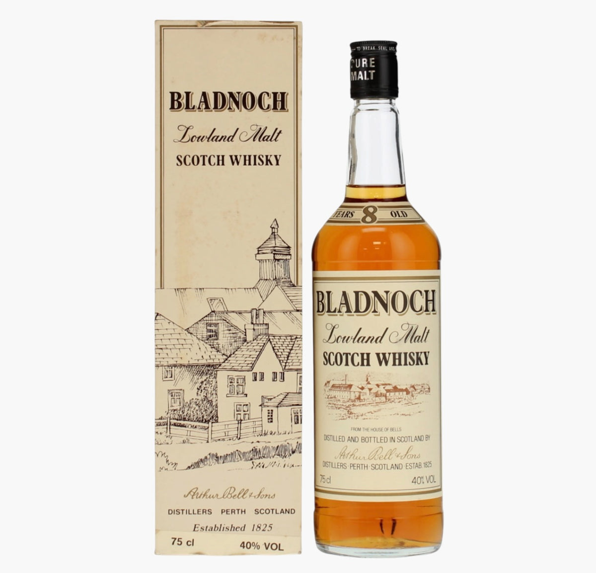Bladnoch 1970s Arthur Bells and Sons 8 Year Old