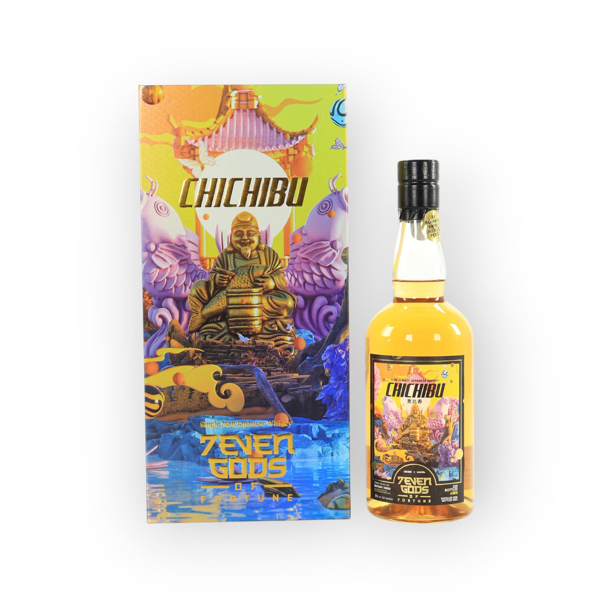 Chichibu 7EVEN Gods of Fortune — Edition 1 (Ebisu, Cask #7075, 64.5% ABV, 220 Bottles) + Edition 2 (Hotei, Cask #6066, 62.6% ABV, 171 Bottles) | 2 x 70cl | Japanese Single Malt