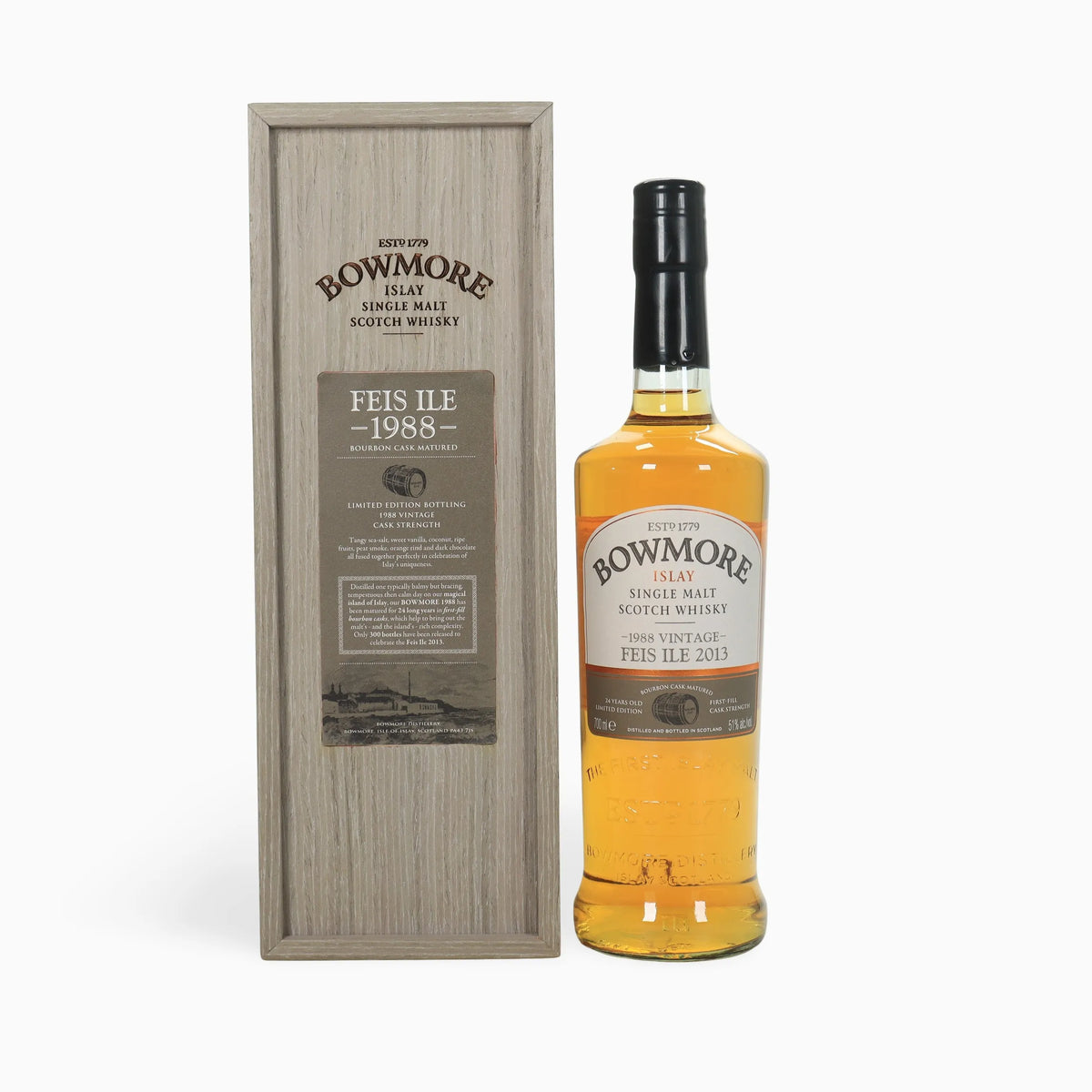 Bowmore 24 Year Old 1988 – Fèis Ìle 2013 Exclusive | First-Fill Bourbon Casks | 51% ABV | 300 Bottles | 70cl