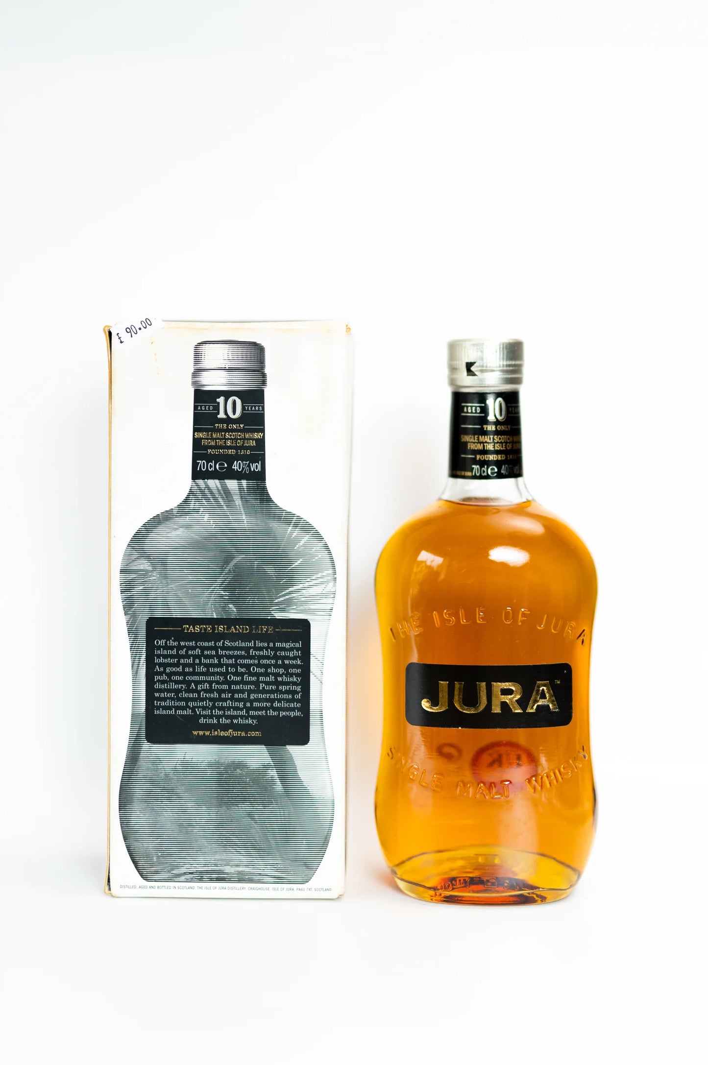 Jura 10 Year Old Single Malt Scotch Whisky – 1980s Bottling – 70cl